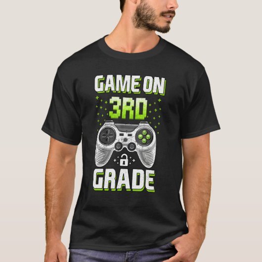 Game On 3rd Grade   Gamer Kids Boys Back To School Tシャツ (正面)