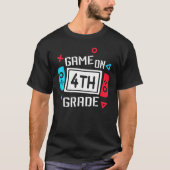 Game On 4th Grade Boys Kids Fourth Grade Back To S Tシャツ (正面)