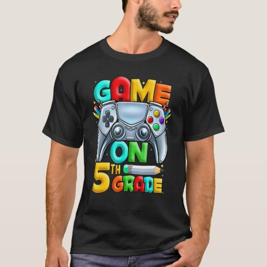 Game On 5th Grade Back To School 5th Grade Level U Tシャツ (正面)