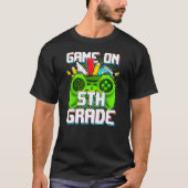 Game On 5th Grade Video Game Boys Back To School F Tシャツ (正面)