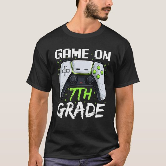 Game On 7th Grade Back To School 7th Grade Level U Tシャツ (正面)