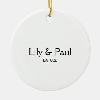 Game on add couple name wedding party place city g セラミックオーナメント