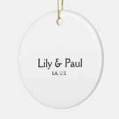 Game on add couple name wedding party place city g セラミックオーナメント (左)