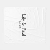 Game on add couple name wedding party place city g フリースブランケット (正面(横))