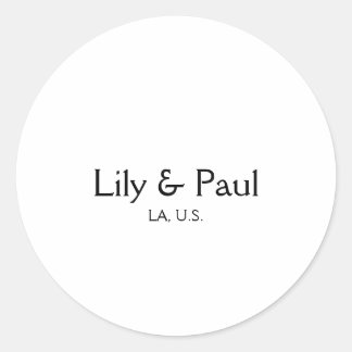 Game on add couple name wedding party place city g ラウンドシール