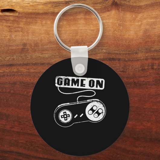 Game On alter Controller Videospiele キーホルダー (正面)