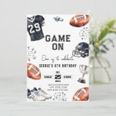 Game On American Football Birthday  招待状 (スタンド正面)