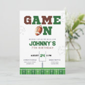 Game On American Football Birthday Invitation 招待状 (スタンド正面)