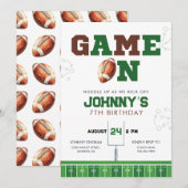 Game On American Football Birthday Invitation 招待状 (正面/裏面)