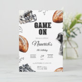Game On Football Birthday Party Invitation 招待状 (スタンド正面)