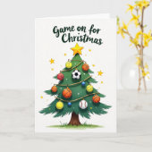 Game On for Christmas Holiday Card カード (黄色い花)