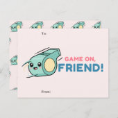 Game On Friend Valentine Card シーズンポストカード (正面/裏面)