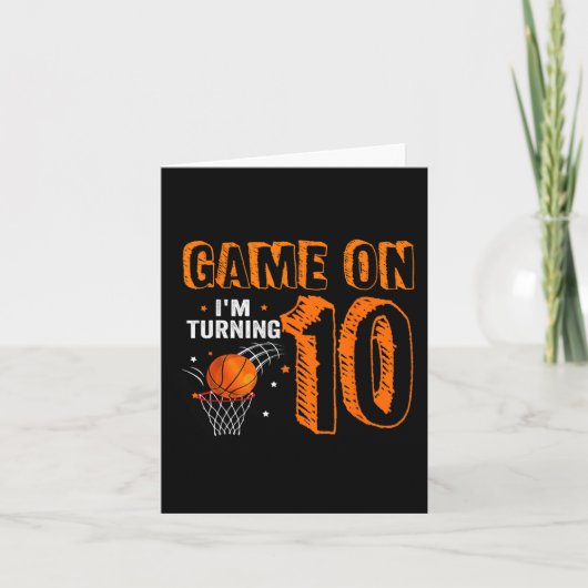 Game On I's Turning 10 Basketball 10誕生日B カード (正面)