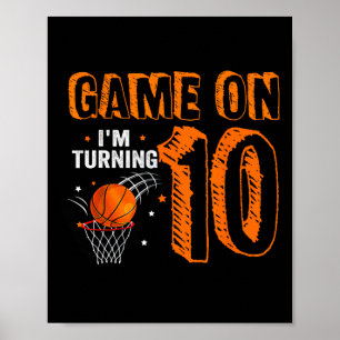 Game On I's Turning 10 Basketball 10誕生日B ポスター