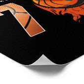 Game-On I's Turning 7 Basketball 7誕生日Boy ポスター (角)