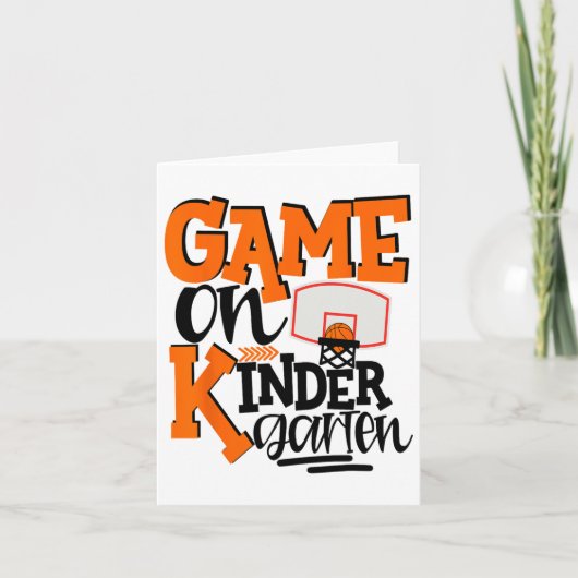 Game On Kindergarten Fun Sketll School  カード (正面)