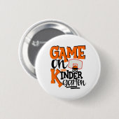 Game On Kindergarten Fun Sketll School  缶バッジ (正面&裏面)
