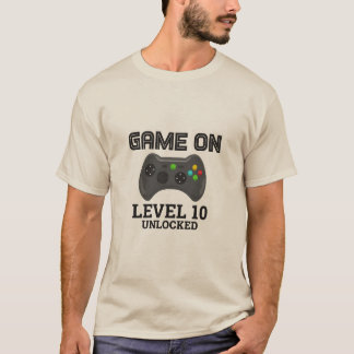 Game On – Level 10 Unlocked | Gamer Birthday T-Shi Tシャツ