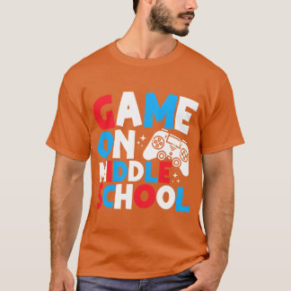 Game On Middle School Grade Funny Birthday Gaming  Tシャツ