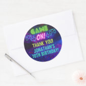GAME ON! Neon Gaming Sticker – Jonathan’s 10th Bir ラウンドシール (封筒)