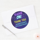 GAME ON! Neon Gaming Sticker – Jonathan’s 12th Bir ラウンドシール (封筒)