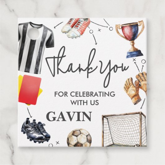 Game On Soccer Birthday フェイバータグ (正面)
