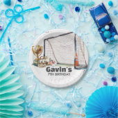 Game On Soccer Boy Birthday ペーパープレート (パーティー)