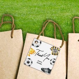 Game On Soccer Sport Football Birthday Thank You フェイバータグ