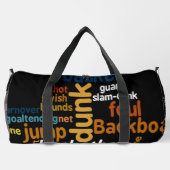 Game On the Go：バスケットボールアクセサリーカラフル文字 ダッフルバッグ (裏面)