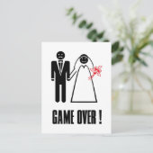 GAME OVERはがき感謝招待状カード ポストカード (スタンド正面)