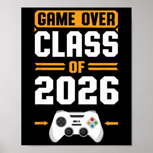 Game Over 2026年度卒業 男子 女子 ゲーム好きな卒業生 S ポスター (正面)