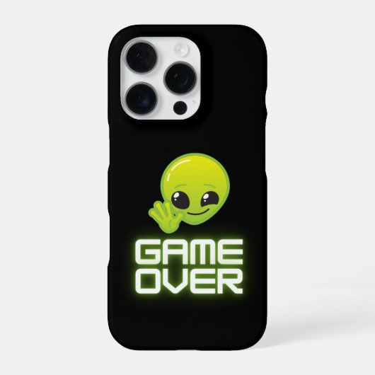 Game Over Alien – Gamer Vibe iPhoneケース (裏面)