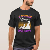 Game over  bachelor party man wedding tシャツ (正面)