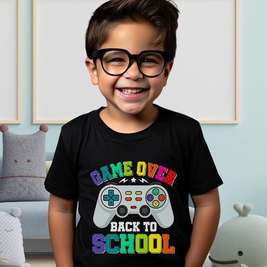 Game Over Back to School – Funny Gamer  Tシャツ