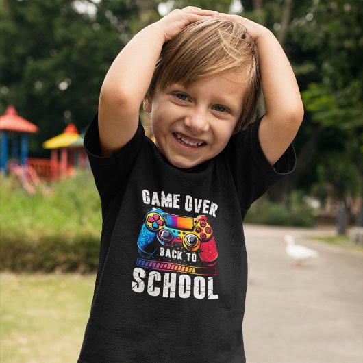 Game Over Back to School Gamer Student Kid Tシャツ
