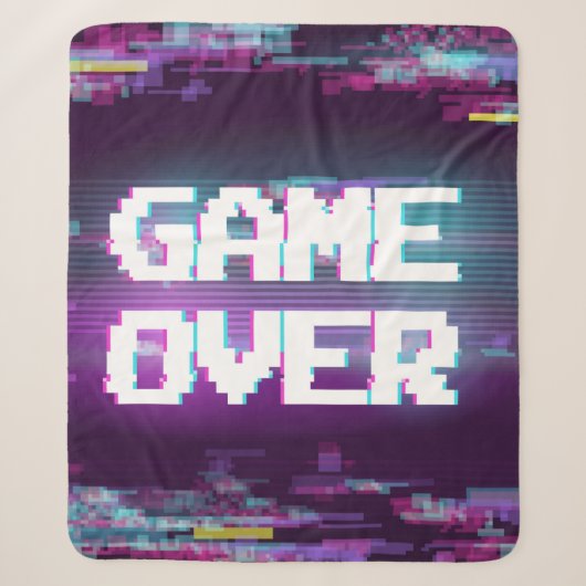 Game over concept illustration with glitch effect. シェルパブランケット (正面)