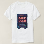 Game Over Controller Design Tシャツ (デザイン正面)