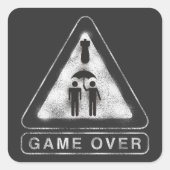 Game Over Dark スクエアシール (正面)