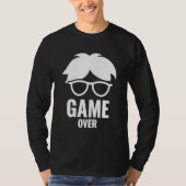 Game Over Funny Gamer Nerd Gaming Discreet Small Tシャツ (正面)