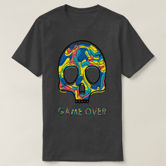 Game Over  Games loves  Tシャツ (デザイン正面)
