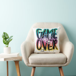 Game over graffiti joystick gamer クッション