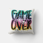 Game over graffiti joystick gamer クッション (正面)