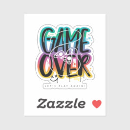 Game over graffiti joystick gamer シール