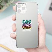 Game over graffiti joystick gamer シール (スマートフォン)