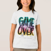 Game over graffiti joystick gamer トライブレンドＴシャツ (正面)