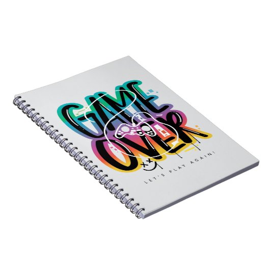Game over graffiti joystick gamer ノートブック (右側)