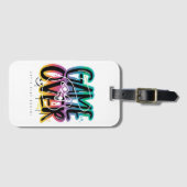 Game over graffiti joystick gamer ラゲッジタグ (正面横)