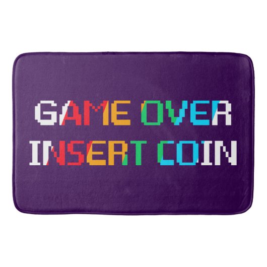 Game Over Insert Coin バスマット (正面)