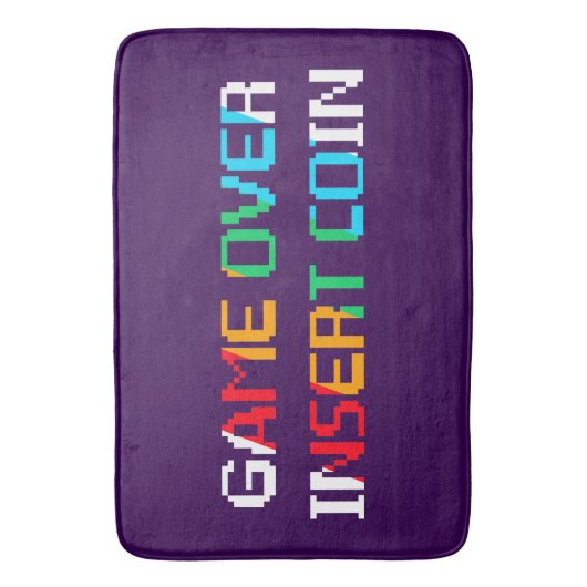 Game Over Insert Coin バスマット (正面縦)