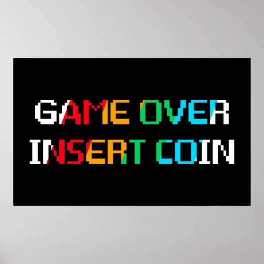 Game Over Insert Coin ポスター (正面)